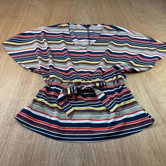 Banana Republic Tops - Banana Republic Striped Dolman Blouse M Elastic Waist Belt
